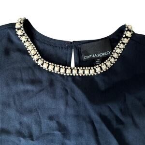 NWT Cynthia Rowley Bejeweled Collar Boxy Tank Women's Size Medium